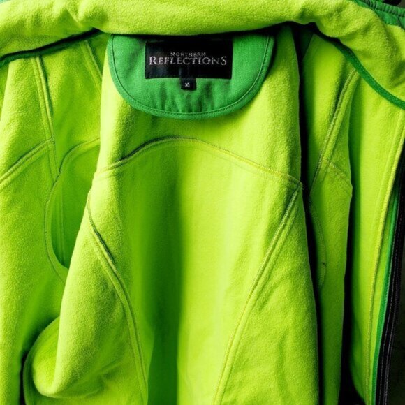 NORTHERN Reflections Green Hooded Fleece Lined Zip Up Women's Jacket. Size M - Picture 8 of 8